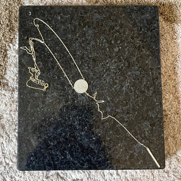 Sterling Drop Pendant Necklace - Picture 2 of 4